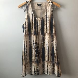 Lightweight Dye-print Racerback Mini Dress